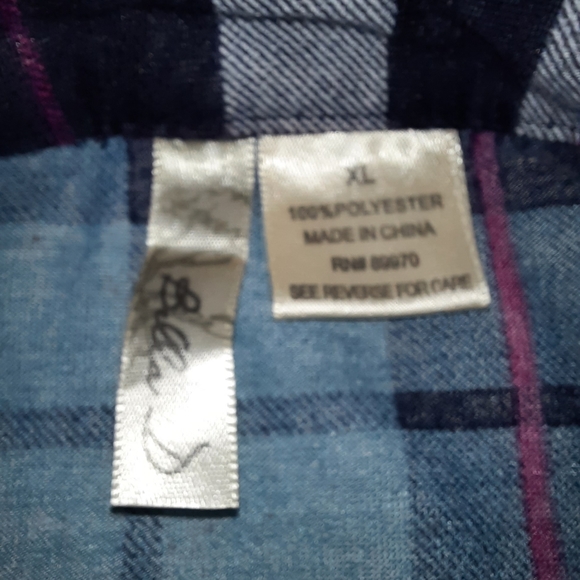 WOMEN'S PLAID BUTTON-UP LONG SLEEVE SHIRT |X-LARGE - Picture 4 of 5